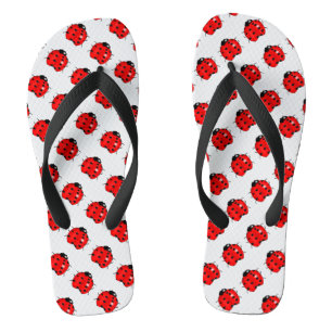 Red and Black Ladybugs Thongs