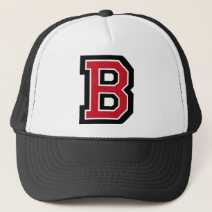 Red and Black Letter "B" Trucker Hat