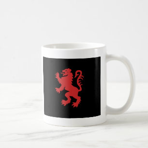 Red and Black Lion Rampant Coffee Mug