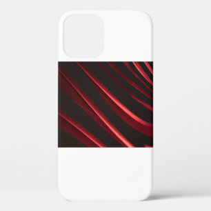 Red and black logo iPhone 12 case
