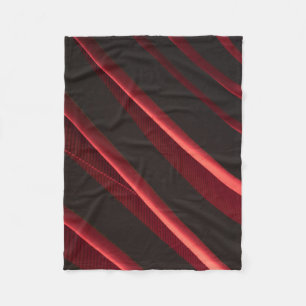 Red and black logo fleece blanket