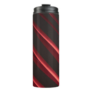 Red and black logo thermal tumbler