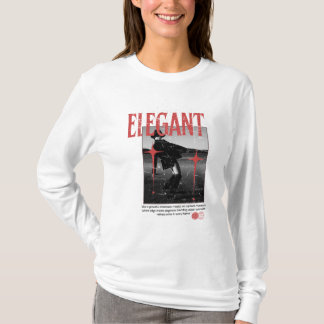 Red and Black Maximalist Urban Streetwear Design T-Shirt