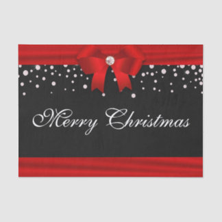 Red and Black Merry Christmas Tissue Paper