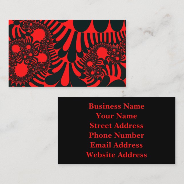 Red and Black Mod Business Card (Front/Back)
