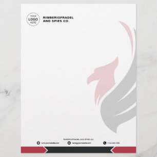 Red and black Modern Business Letterhead