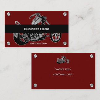 Red And Black Motorcycle Shop Business Card