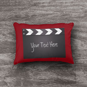 Red And Black Movie Clapperboard Decorative Cushion