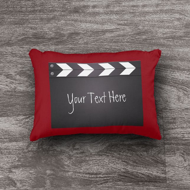 Red And Black Movie Clapperboard Decorative Cushion (Creator Uploaded)