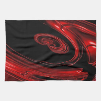Red And Black "Nebula" Pop Art Tea Towel