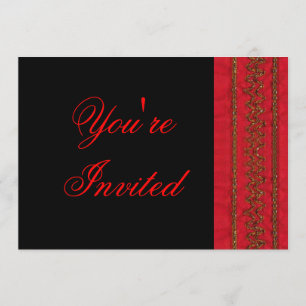 Red and Black Party Invitation