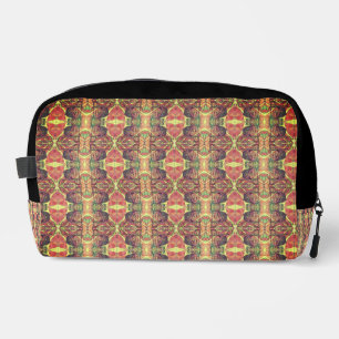 Red and black pattern dopp kit
