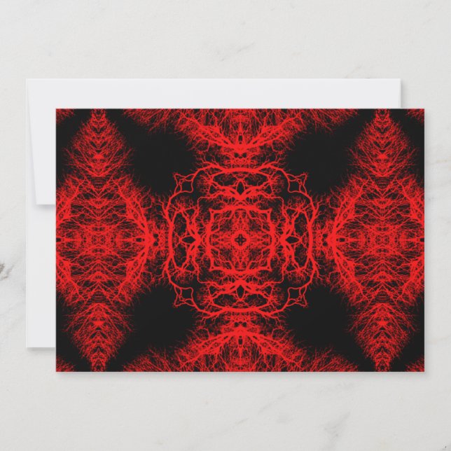 Red and Black Pattern Invitation (Front)