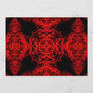 Red and Black Pattern Invitation