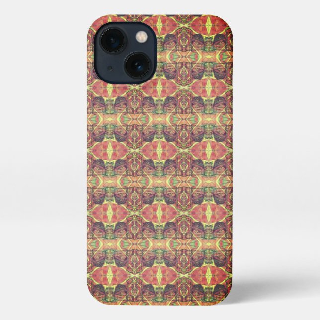 Red and black pattern iPhone case (Back)