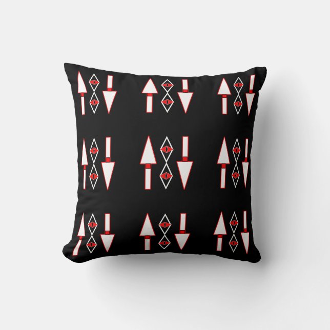 Red and Black pattern,Trend inspiration Cushion (Front)