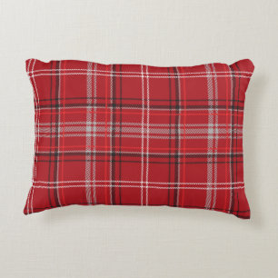 Red and Black Plaid Buffalo Check Pattern  Decorative Cushion
