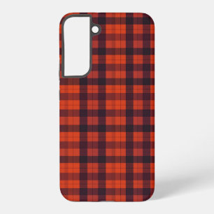 Red and Black Plaid Checkered Pattern Samsung Galaxy Case