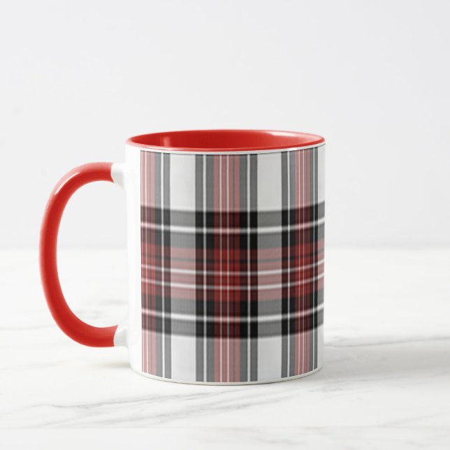 Red And Black Plaid Mug (Left)