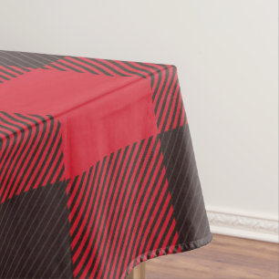 Red And Black Plaid Tablecloth