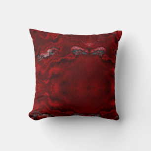 Red and black plush cloth textured cushion
