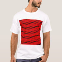 Red and Black Polka Dot Pattern. Spotty.