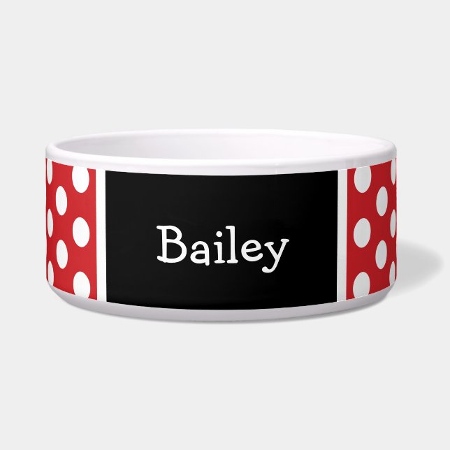 Red and Black Polka Dots Monogram (Front)