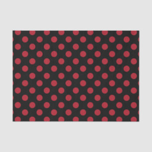 Red and black polka dots tissue paper