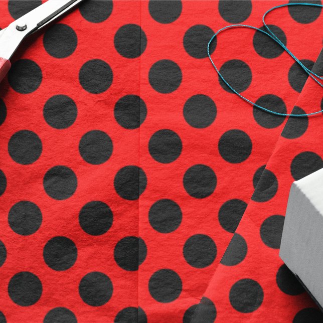 Red And Black Polka Dots Tissue Paper (Creator Uploaded)