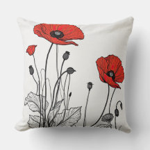 Red and black poppies