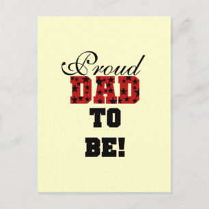 Red and Black Proud Dad to Be tshirts and Gifts Postcard