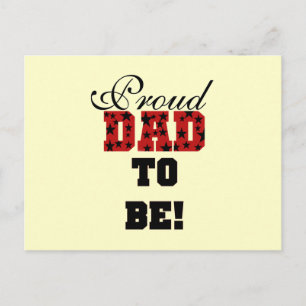 Red and Black Proud Dad to Be tshirts and Gifts Postcard