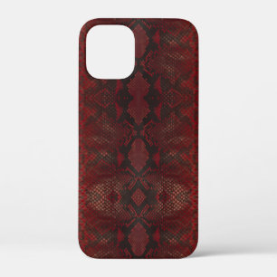 Red and Black Python Print iPhone 12 Mini Case
