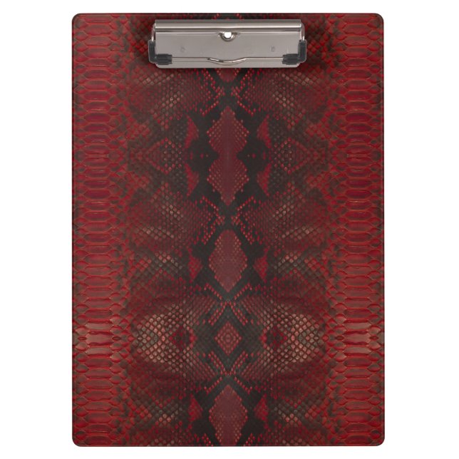 Red and Black Python Print Clipboard (Front)