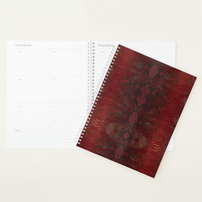 Red and Black Python Print Planner (Display)