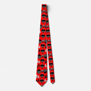 Red And Black Retro Christmas Decorative Ball Tie