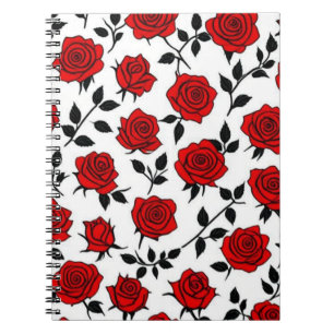 Red and Black Roses Spiral Notebook
