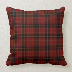 Red And Black Scottish Tartan Plaid Pattern Cushion