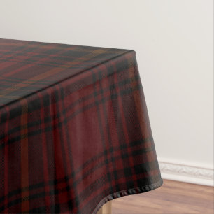 Red And Black Scottish Tartan Plaid Pattern Tablecloth