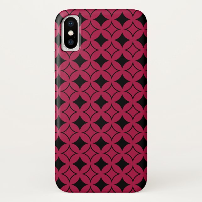 Red and black shippo Case-Mate iPhone case (Back)