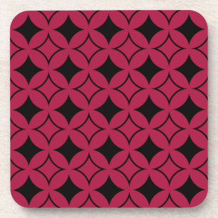 Red and black shippo coaster