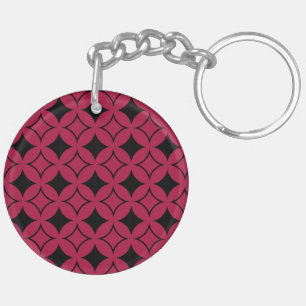 Red and black shippo key ring