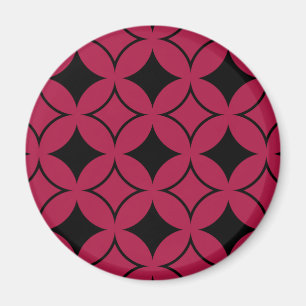 Red and black shippo magnet