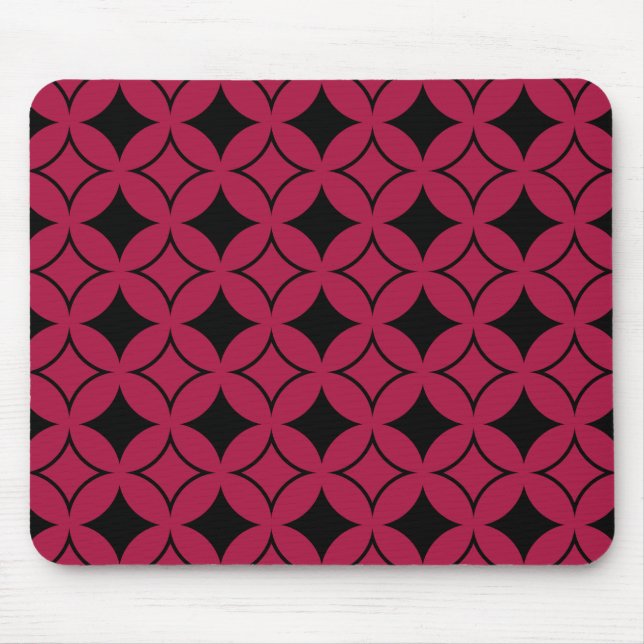 Red and black shippo mouse pad (Front)