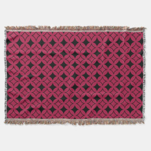 Red and black shippo throw blanket