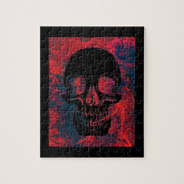 Red and Black Skull Puzzle (Vertical)