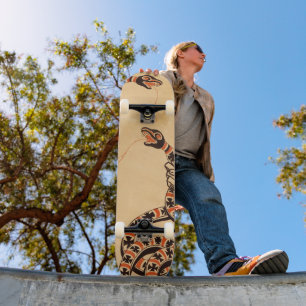 Red and Black Snake Skateboard