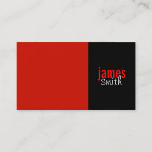 Red and Black Solid Colour Business Card