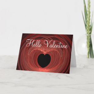 Red and Black Spiralled Heart Template
