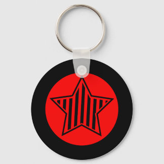 Red and Black Star Keychain